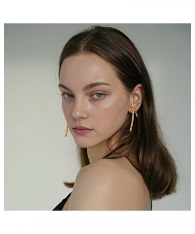 Gold Earrings Gold Knot Dangle Earring for Women Fashion Studs Statement Jewelry Birthday Gifts for Her Knot-Gold-2 $10.25 Ea...