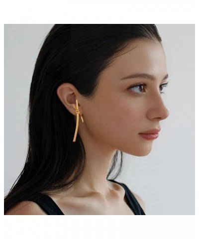 Gold Earrings Gold Knot Dangle Earring for Women Fashion Studs Statement Jewelry Birthday Gifts for Her Knot-Gold-2 $10.25 Ea...