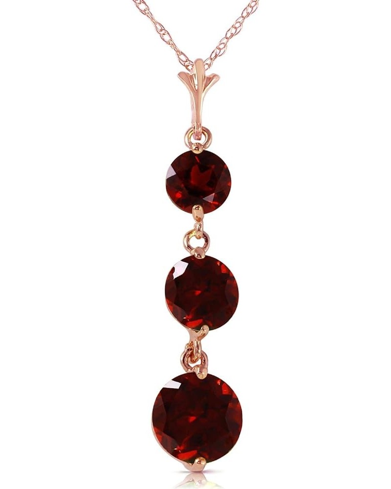 14K Yellow, White, Rose Gold Natural Garnet Drop Pendant Necklace Rose Gold 20.0 Inches $102.22 Necklaces