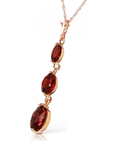 14K Yellow, White, Rose Gold Natural Garnet Drop Pendant Necklace Rose Gold 20.0 Inches $102.22 Necklaces