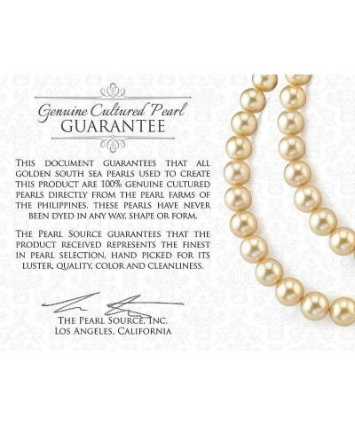 10-11mm Genuine Golden South Sea Cultured Pearl Swirl Pendant Necklace for Women $79.80 Necklaces