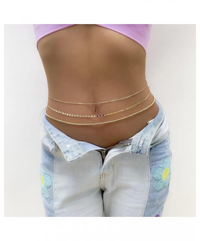 Butterfly Waist Chain with Crystals Gold Sexy Belly Chains Rhinestone Adjustable Beach Bikini Body Chain for Women Girls Stom...