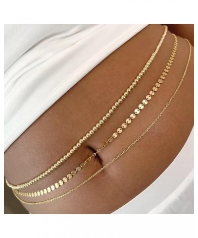 Butterfly Waist Chain with Crystals Gold Sexy Belly Chains Rhinestone Adjustable Beach Bikini Body Chain for Women Girls Stom...