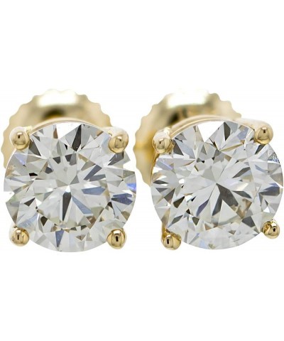 14k Yellow Gold Lab Grown Diamond Stud Earrings IGI Certified (I-J Color, VS2-SI1 Clarity) 2.0 carats $762.45 Earrings