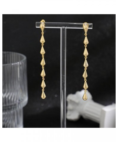 Waterdrop Earrings for Women Long Vertical Bar Drop Dangle Earrings Simple Silver Teardrop Dangle Earrings Fashion Gold State...