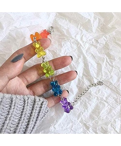 Gummy Bear Necklace Colorful Resin Bear Bracelet Aesthetic Pendant Necklace for Girls Women Necklace and bracelet $9.71 Neckl...