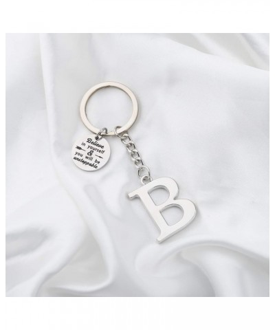 Initial Keychain Alphabet Initial Letter Key Ring Pendant Inspiration Gifts Initial B $10.02 Pendants