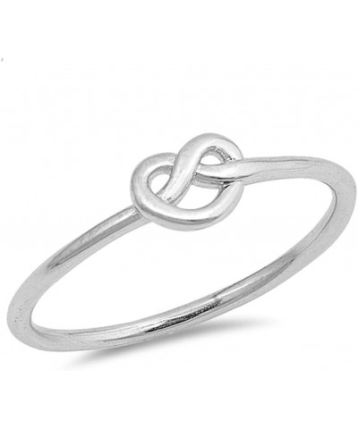 CHOOSE YOUR COLOR Sterling Silver Knot Ring Heart $10.28 Rings