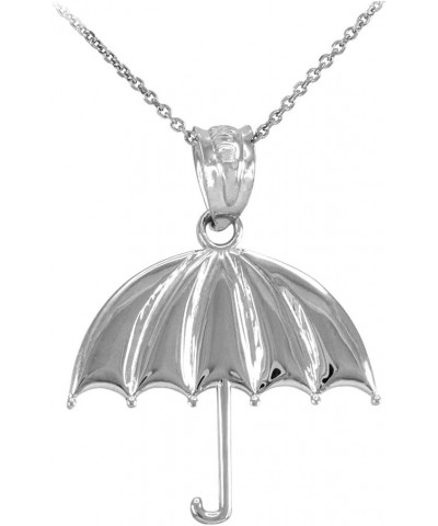 High Polish 925 Sterling Silver Upright Umbrella Pendant Necklace 20 Inches $17.50 Necklaces