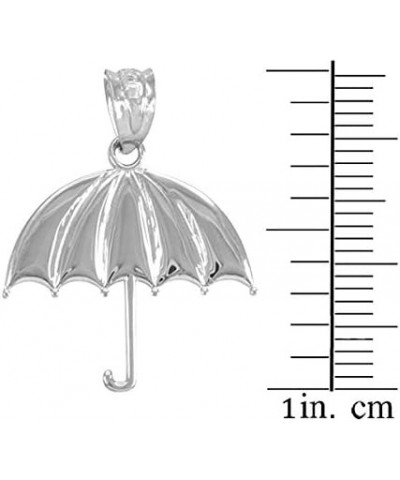 High Polish 925 Sterling Silver Upright Umbrella Pendant Necklace 20 Inches $17.50 Necklaces