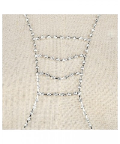 Rhinestone Silver Gold Neck Chain Link Waist Chain Crystal Bra Chain Chest Chain Underwear Chain Waist Chain Body Chain Sexy ...