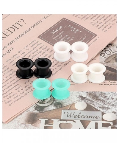 Silicone Ear Gauges Flesh Tunnels Plugs Stretchers Expander Double Flared Flesh Tunnels Ear Piercing Jewelry Soft Or Thick 12...