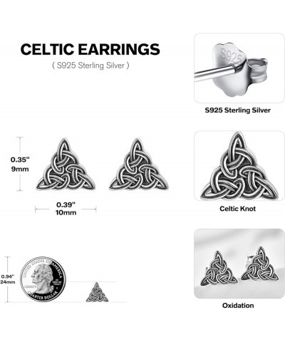 Celtic Knot Earrings Cross Earrings for Women Viking Earrings Men Sterling Silver Hypoallergenic Small Stud Earrings for Men ...