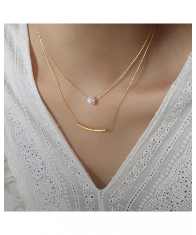 Gold Choker Necklace for Women 14K Gold Plated Layering Necklaces Charm Pendant Necklace with Gift Box for Valentine's Day Gi...