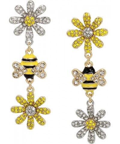 Womens Floral Earrings Yellow/Two-Tone One Size $18.48 Earrings