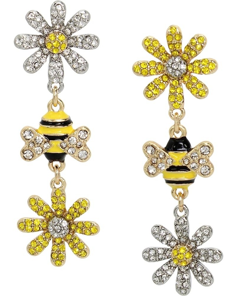 Womens Floral Earrings Yellow/Two-Tone One Size $18.48 Earrings