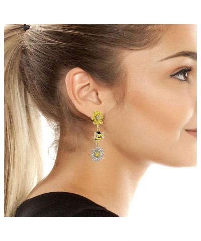 Womens Floral Earrings Yellow/Two-Tone One Size $18.48 Earrings