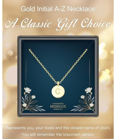 Unique Personalized Gifts for Her, Initial Necklaces for Women Girls, Letter Double Side Engraved Coin Pendant Necklace, Mini...