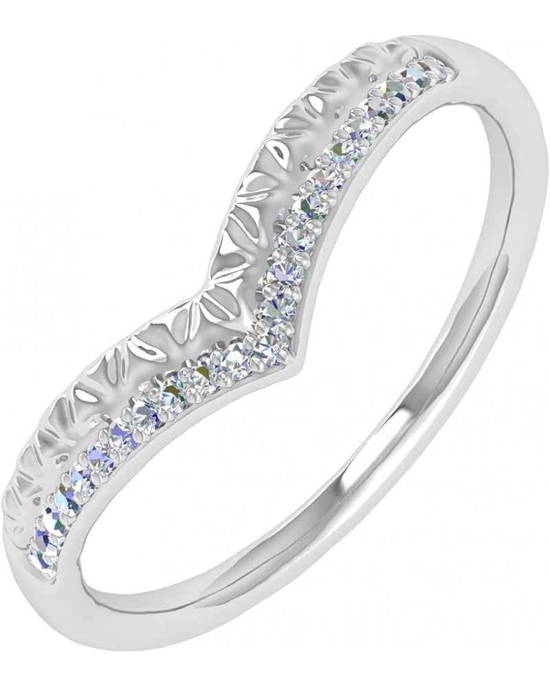 0.05 Carat Diamond Wedding Anniversary Ring in 925 Sterling Silver Sterling Silver $32.99 Rings