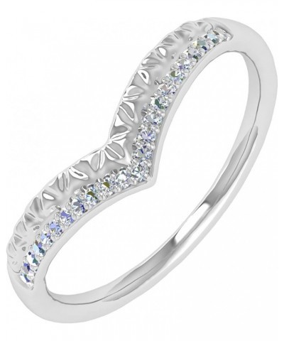 0.05 Carat Diamond Wedding Anniversary Ring in 925 Sterling Silver Sterling Silver $32.99 Rings