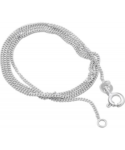 Jewellery 925 Sterling Silver Necklace - 1mm Diamond Cut Curb Chain Necklace | Choose from 16" -30" Chain | For Layered Looks...