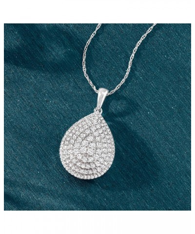 1.00 ct. t.w. Diamond Cluster Pear-Shaped Pendant Necklace in Sterling Silver. 20 inches $208.80 Necklaces