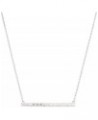 'Dotted Line' Pendant Necklace with Crystals in Sterling Silver, 18" + 2 Silver $24.50 Necklaces