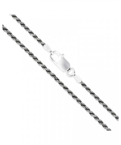 Sterling Silver Diamond-Cut Oxidized Rope Chain Solid 925 Italy Necklace 1.5mm Length 20 Inches $12.01 Necklaces