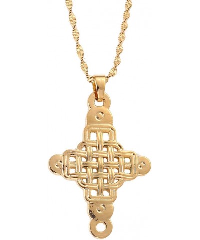 BR Gold Jewelry Ethiopian Coptic Cross Pendant African Abyssinian Ethiopia Cross Orthodox Christian $8.12 Pendants