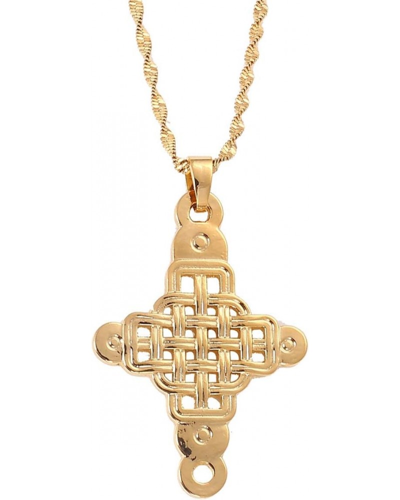 BR Gold Jewelry Ethiopian Coptic Cross Pendant African Abyssinian Ethiopia Cross Orthodox Christian $8.12 Pendants