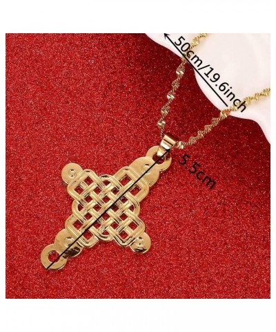 BR Gold Jewelry Ethiopian Coptic Cross Pendant African Abyssinian Ethiopia Cross Orthodox Christian $8.12 Pendants