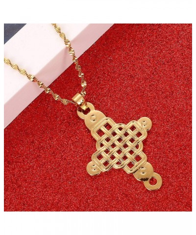 BR Gold Jewelry Ethiopian Coptic Cross Pendant African Abyssinian Ethiopia Cross Orthodox Christian $8.12 Pendants