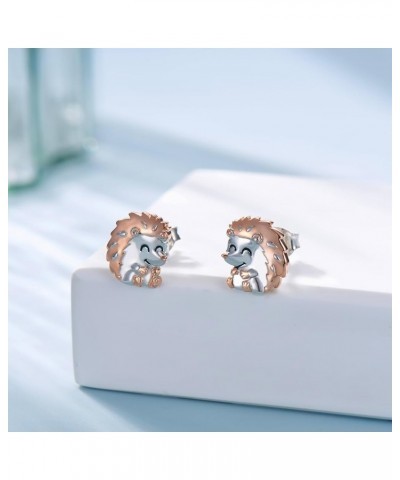 Hypoallergenic 925 Sterling Silver Animals Mushroom Stud Earrings Dog Bunny Pig Cow Otter Deer Ear Studs for Women Teens Girl...