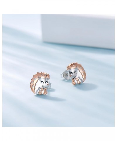 Hypoallergenic 925 Sterling Silver Animals Mushroom Stud Earrings Dog Bunny Pig Cow Otter Deer Ear Studs for Women Teens Girl...