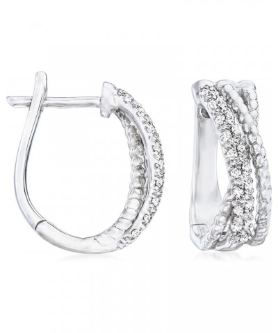 0.15 ct. t.w. Diamond Hoop Earrings in Sterling Silver $32.24 Earrings