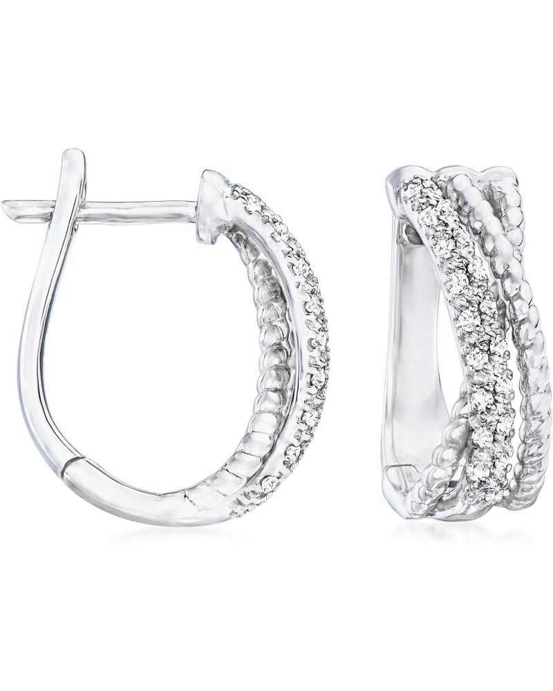 0.15 ct. t.w. Diamond Hoop Earrings in Sterling Silver $32.24 Earrings