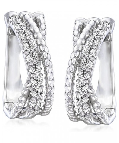 0.15 ct. t.w. Diamond Hoop Earrings in Sterling Silver $32.24 Earrings