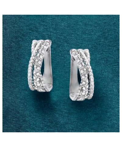 0.15 ct. t.w. Diamond Hoop Earrings in Sterling Silver $32.24 Earrings