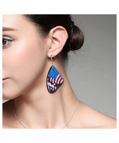 3 pair Cute Acrylic Colorful Monarch Butterfly Wing Dangle Earring for Women Jewelry Gifts Flags $6.48 Earrings