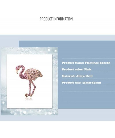 1Pcs Enamel Crystal Animal Flamingo Brooch Pin Fashion Pink Bird Collar Lapel Breastpin Corsage Badge For Women $6.37 Brooche...