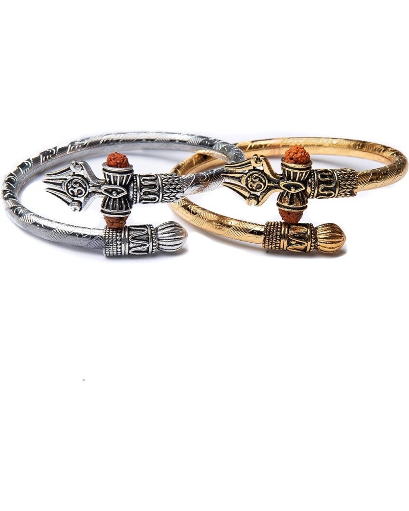 Shiv Bracelet Cuff Kada for men| Lord Shiva Bahubali Brass Bracelet for men| Religious Brass Shiv kada | Free size Bracelet F...