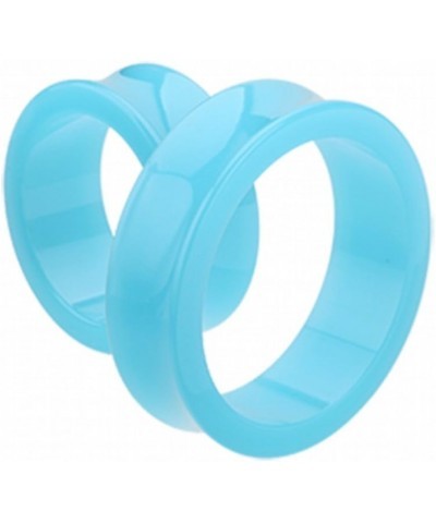 Supersize Neon Colored Acrylic Double Flared Ear Gauge WildKlass Tunnel Plug (Sold as Pairs) 1-5/8" (41mm) Light Blue $10.92 ...