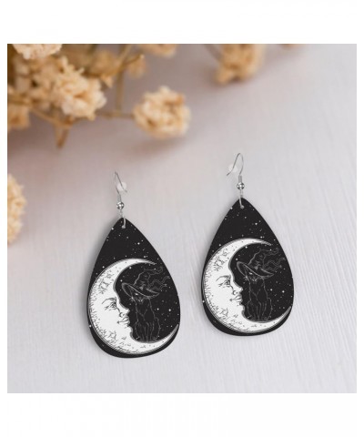 Christmas Earrings Faux Leather Teardrop Earring Lightweight Dangle for Women Girls White19 $7.79 Earrings