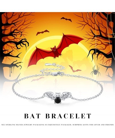 Bracelet for Women Girls 925 Sterling Silver Cute Animal Jewelry Brithday Gift for Animal Lover Bat $14.85 Bracelets