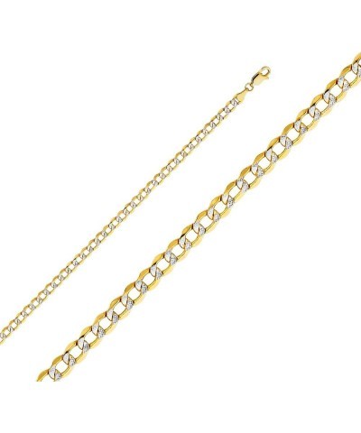 14K Hollow Gold Cuban Link Curb Chains (Select Options) 18 Inches White And Yellow Gold $124.20 Necklaces