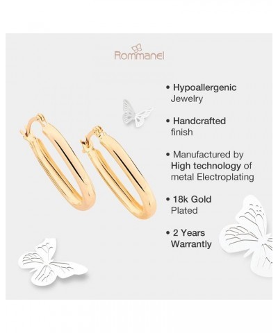 18K Gold Plated Hoop Earrings, Lightweight Hypoallergenic Fancy Earring Set $13.44 Earrings