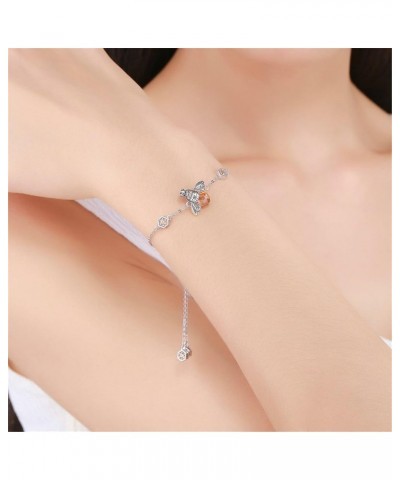 925 Sterling Silver Bee Earrings & Bangle Bracelet & Pendant Charm for Women Girls Bee Jewelry Set bee bracelet $9.87 Jewelry...