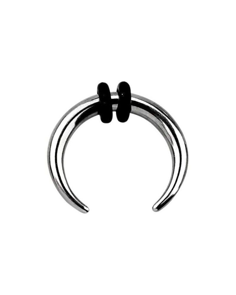 8-14G Stainless Steel Septum Pincher Nose Ring with 2 Black O-Rings Gauge: 2.5mm (10GA) / Diameter: 12mm (1/2") $8.53 Body Je...