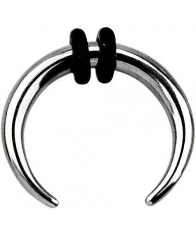 8-14G Stainless Steel Septum Pincher Nose Ring with 2 Black O-Rings Gauge: 2.5mm (10GA) / Diameter: 12mm (1/2") $8.53 Body Je...