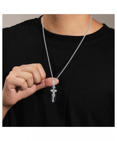 Healing Crystal Jesus/St Anthony Necklace 925 Sterling Silver Religious St Christ Necklace Protection Jewelry for Men Women J...